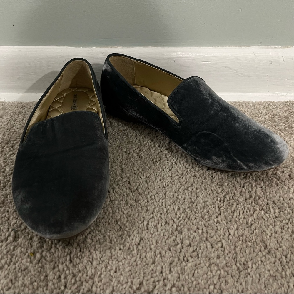 Birdies velvet flats sz 6